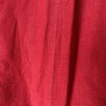 Bryn Walker Red Linen Oversized Lagenlook Pullover Tunic Blouse Ruffle Small Photo 8