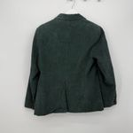 Vintage Green Ribbed Corduroy Cotton Blazer Jacket Women Size 14 Photo 6