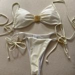 SheIn White Seashell Bikini Gold Photo 1