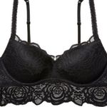 PINK - Victoria's Secret Victoria’s Secret PINK Lace Black Push-up Bralette Photo 1