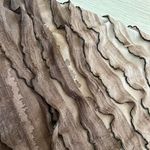 Y2K Vintage Fanning Earthy Brown Crinkle Mesh Tube Dress Photo 4