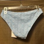 Solid & Striped NWT  The Daphne Bikini Botton Size Small Powder Blue Eyelet Photo 4