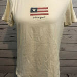 Life is Good ‎ LIG Tee shirt T-Shirt Small USA Flag Photo 0