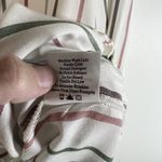 Cozy Earth‎ Pajama Top Women Large Soft Woven White Stripe Lounge Shirt Long Slv Photo 5