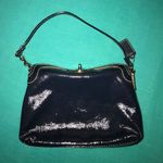 Coach Like🆕AUTH navy blue patent leather mini bag Photo 0