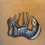 Vintage Gold Tone Zebra Pin Brooch Gold Photo 2