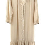 Greylin  Womens Long Sleeve Oversize Shirt Dress‎ Size Medium Tiered Striped Photo 0