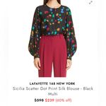 Lafayette 148 LAFAYETTE Sicilia Scatter Dot Silk Shirt Photo 5