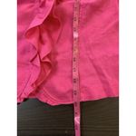 INC International Concepts Hot‎ Pink 100% Linen Ruffle Lightweight Jacket Medium Photo 10