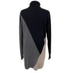 margaret o'leary Cashmere Turtleneck Sweater Dress Black Gray Size Medium Photo 9