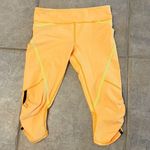 Lululemon  Run: Pace Crop 17” Burning Yellow Sz 8 |Rare Retired 2013 Edition NWOT Photo 7