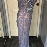 City Studio Steel Blue Lace Overlay Rhinestone Beaded Formal Prom Dress Size undefined Photo 2