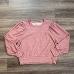 Evereve  Women's Rose Sweatshirt Kylar Puff Sleeve Sweater Photo 1