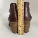 Lucky Brand  Joal Bootie Size 6.5 M Raisin Wild Leather Maroon Peep Toe Heel Photo 9