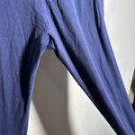 PINK - Victoria's Secret  Navy Blue Fold Over Waist Flare Yoga Pants Womens L Y2K Photo 3