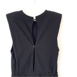 NBD  Frankie Black Romper size medium Padded Shoulders Drawstring Waist Photo 5