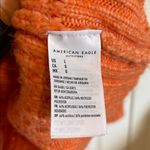 American Eagle  AE Orange Oversized Knit V-Neck Sweater large fall cozy Photo 5