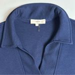 Entro  Women’s Classic Navy Side Zip V-Neck Ribbed Relaxed Dress Size Small Photo 7