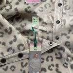 Green Tea Printed Fleece Top Khaki Leopard Photo 3