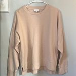 Le AL.X organic cotton crew neck top drop shoulder size XL pink pullover knit Photo 0