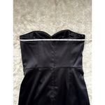 White House | Black Market Sz 6 Black Satin Mini Strapless Dress Cocktail Formal Photo 7