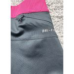 Nike WOMENS DryFit Gray Pink SoulCycle Cropped LEGGINGS XS Zipper Pocket Photo 5