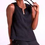 CAbi Women’s Snap Shell Black V-neck Snap Button Back Tank Top #5936 size M Photo 0