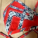 JOLYN Vent Bikini Top Swimsuit Swim Red Batik Print Size Medium Photo 2