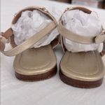 Coach  Caterine Gold Leather Chainlink Sandals 7.5 Photo 3