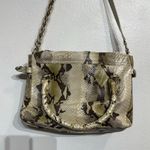Elliott Lucca Cream Snake Print Purse NWT Tan Photo 9