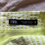 ZARA  white & green plaid mini skirt Photo 5