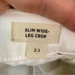 Madewell Slim Wide Leg Crop White Jeans Button Fly Summer Spring Vacation 23 Photo 7