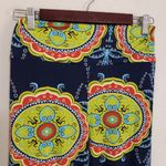 Vicabo XL 14 Boho Floral Casual Pants in Navy Lime Green Photo 4