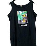 Vintage Hawaii Tank Women’s Plus Size 2XL Tropical Sailboat Graphic Black USA Photo 0