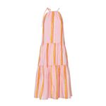 Club Monaco Amirra Dress Women's 10 Pink Striped Silk Sleeveless Midi Tiered RTR Photo 11