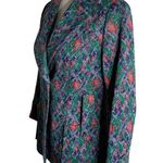 Buttons Vintage 70s Heavy Woven Blazer Jacket S Blue  Lined Pockets Notch Collar Photo 6