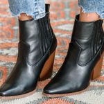Qupid Shoes Vaca Western Ankle Booties Photo 0