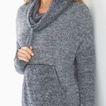 Barefoot Dreams  Cozy Chic Lite Pebble Beach Pullover Hoodie Gray/Blue XL Soft Photo 0