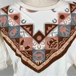 Vintage Hazelwood Southwestern Boho Tribal crewneck pullover blouse L* Brown Size L Photo 6