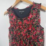 Chris McLaughlin Dress Women Black Red Rose Floral Dark Romantic Ruffle Pocket Size 4 Photo 4