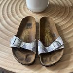 Birkenstock ‎ Papillio Madrid Purple and White Argyle Sandals Photo 2