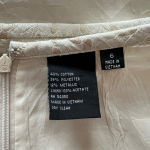 Kasper Women’s Vintage  Beautiful Floral Embossed Lined Skirt Cream & Gold size 6 Photo 3