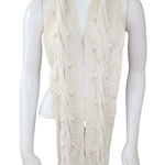 autumn cashmere  Long Cream Knit Scarf Photo 0
