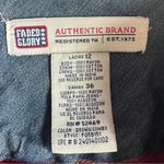 Vintage Y2K Denim Jean Chiffon Paisley Pattern Midi Skirt Lace Up Size 12 Blue Photo 5