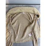 No Boundaries NEW Y2k Fur Collared Beige Ribbed Cardigan Faux Fur Photo 4