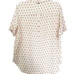 O'Neill O’Neill Cream Tan Coastal Floral Button Down Short Sleeve Shirt SIze XS Photo 1