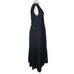 Vince  Black Off Shoulder Twist Front Dress Linen Blend  Full Skirt Size 12 NEW Photo 4