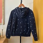 Marine layer  Stars Hoodie Celestial Full Zip Sweatshirt Cozy Blue White Size M Photo 4
