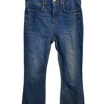 Loft Ann Taylor  Medium Wash High Waist Flare Crop Size 29 Trendy Boho Jeans. Photo 7