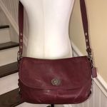 Coach Vintage Legacy Wine Red Turn Lock Tumbled Leather Crossbody Shoulder Bag Photo 15